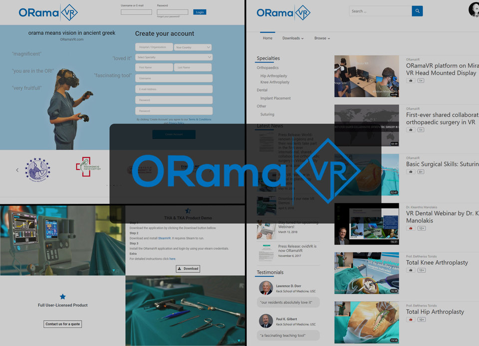 ORamaVR eLearn learning platform screenshot
