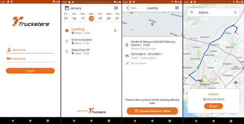 Trucksters driver app screenshot